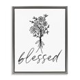 thumbnail image 1 of Stupell Industries Shabby Chic Cheerful Daisy Flowers Botanical Arrangement Blessed Script Gray Floating Frame Canvas Art, 17 x 21, by Lettered and Lined, 1 of 7