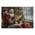 thumbnail image 1 of Stupell Industries Cheerful Santa Reading Holiday Painting Unframed Art Prints Wall Art, 15 x 10, 1 of 8