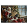 thumbnail image 1 of Stupell Industries Cheerful Santa Reading Holiday Painting Unframed Art Prints Wall Art, 19 x 13, 1 of 8