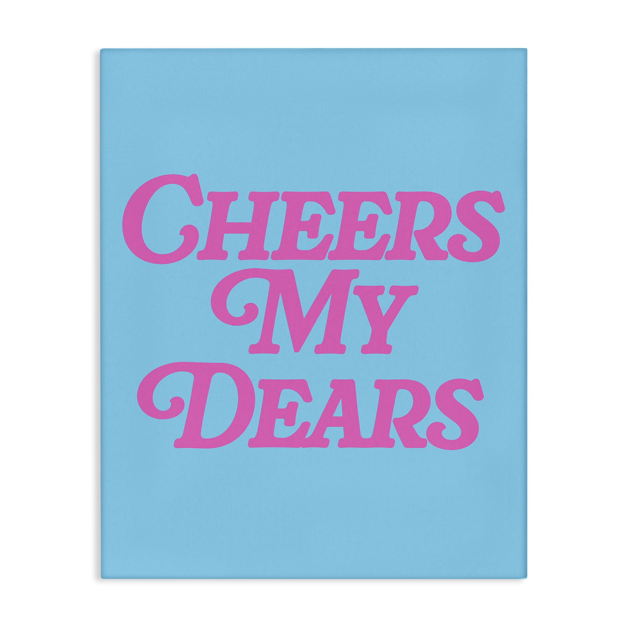Stupell Industries Cheers My Dears Food & Beverage Painting Wrapped Canvas Art Print Wall Art, 24 x 30