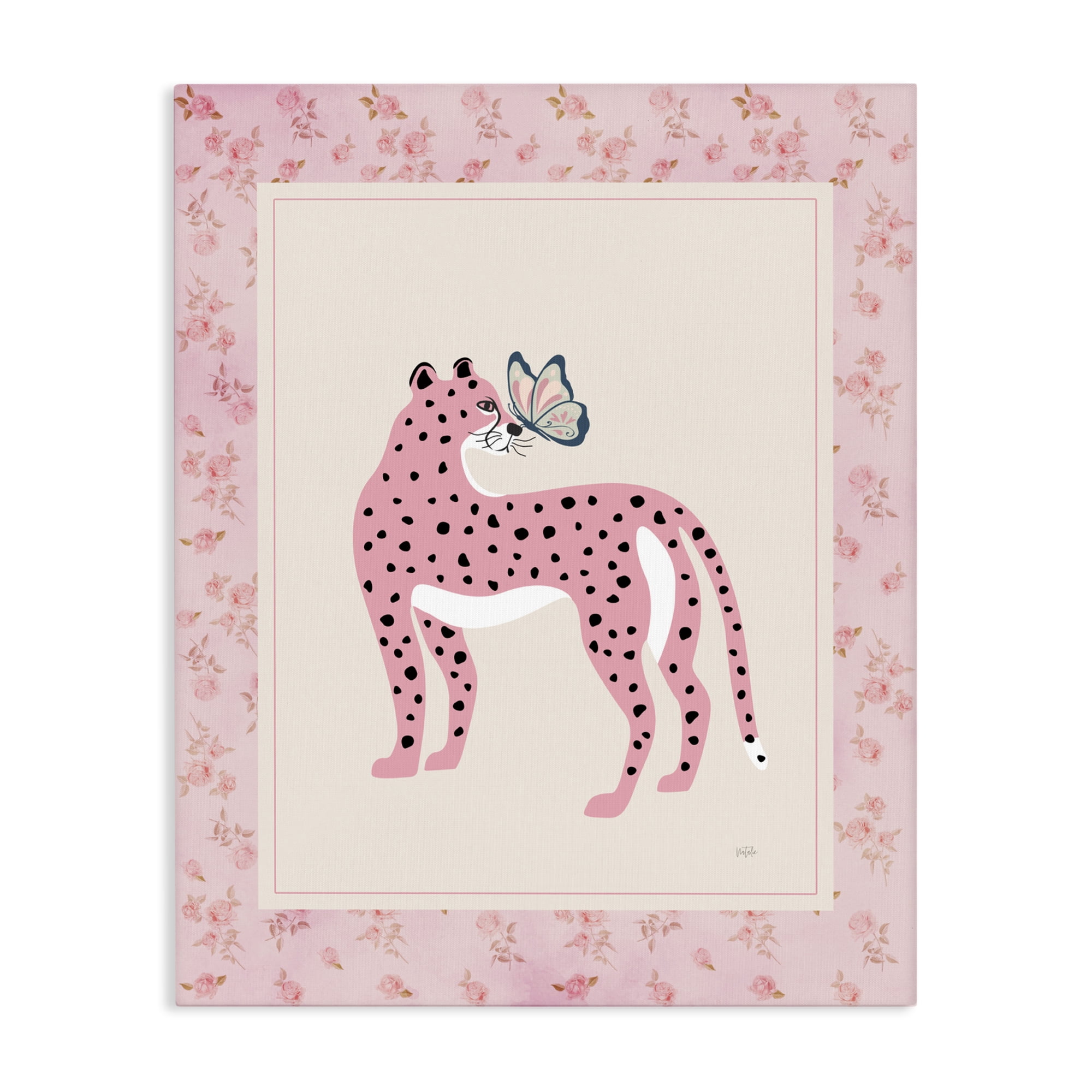 Stupell Industries Cheetah & Butterfly Friendship Canvas Wall Art, design by Natalie Carpentieri