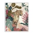 thumbnail image 1 of Stupell Industries Cheetah Tropical Leaf Pattern Animals & Insects Painting White Framed Art Print Wall Art, 11 x 14, 1 of 10
