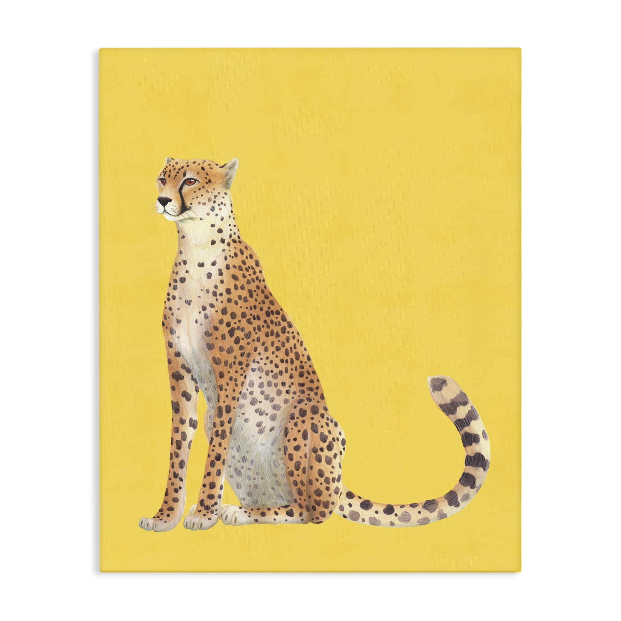 Stupell Industries Cheetah on Vibrant Yellow Canvas Wall Art, design by Karolina Sato