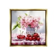thumbnail image 1 of Stupell Industries Cherries & Blossoms Bouquet Botanical & Floral Painting Gold Floater Framed Canvas Art Print Wall Art, 18 x 18, 1 of 10