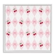 thumbnail image 1 of Stupell Industries Cottage Cherries & Bows Argyle White Framed Giclee Art, 24 x 24, by Lucille Price, 1 of 7