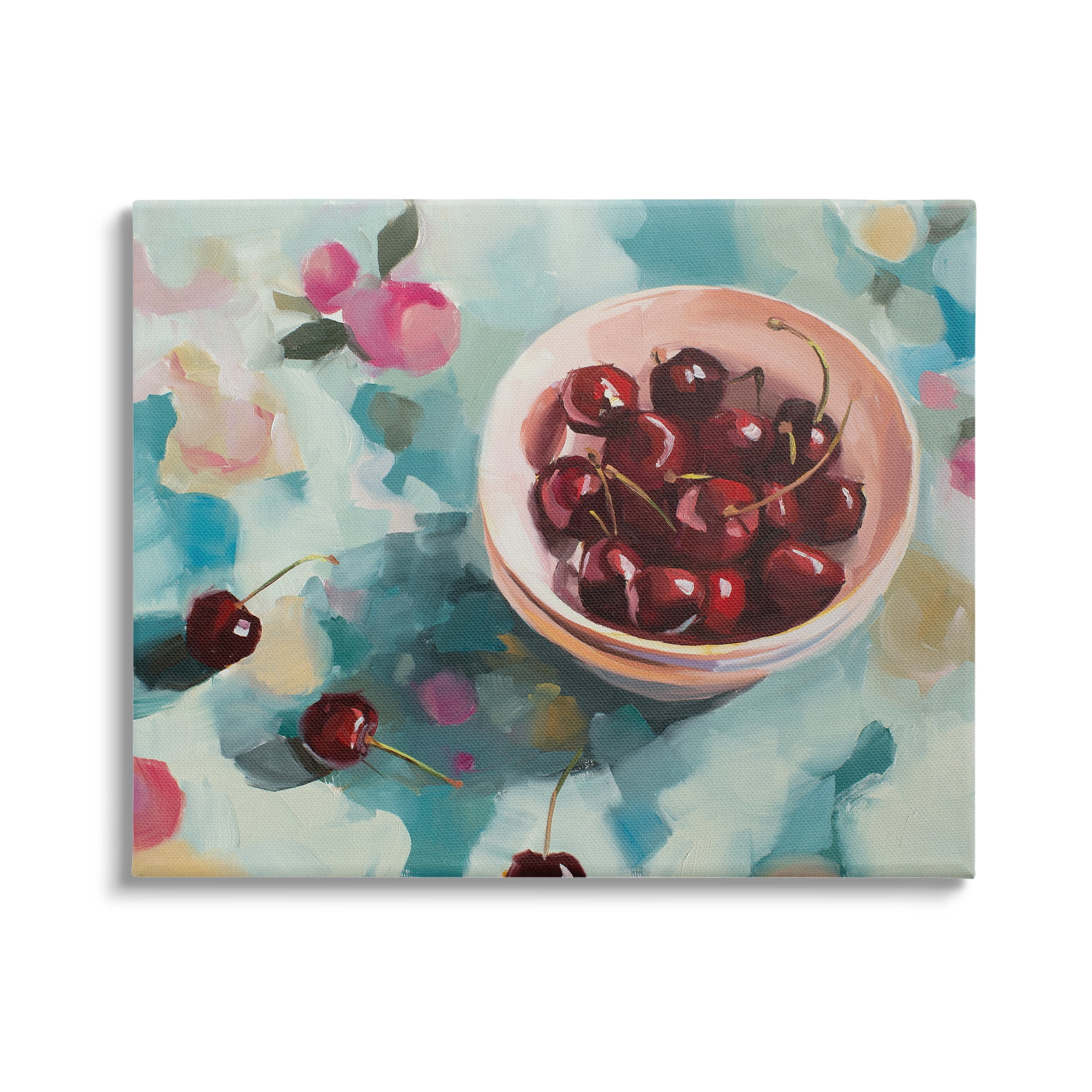 Stupell Industries Cherries Still Life Painting Food & Beverage Painting Gallery Wrapped Canvas Art Print Wall Art, 30 x 24