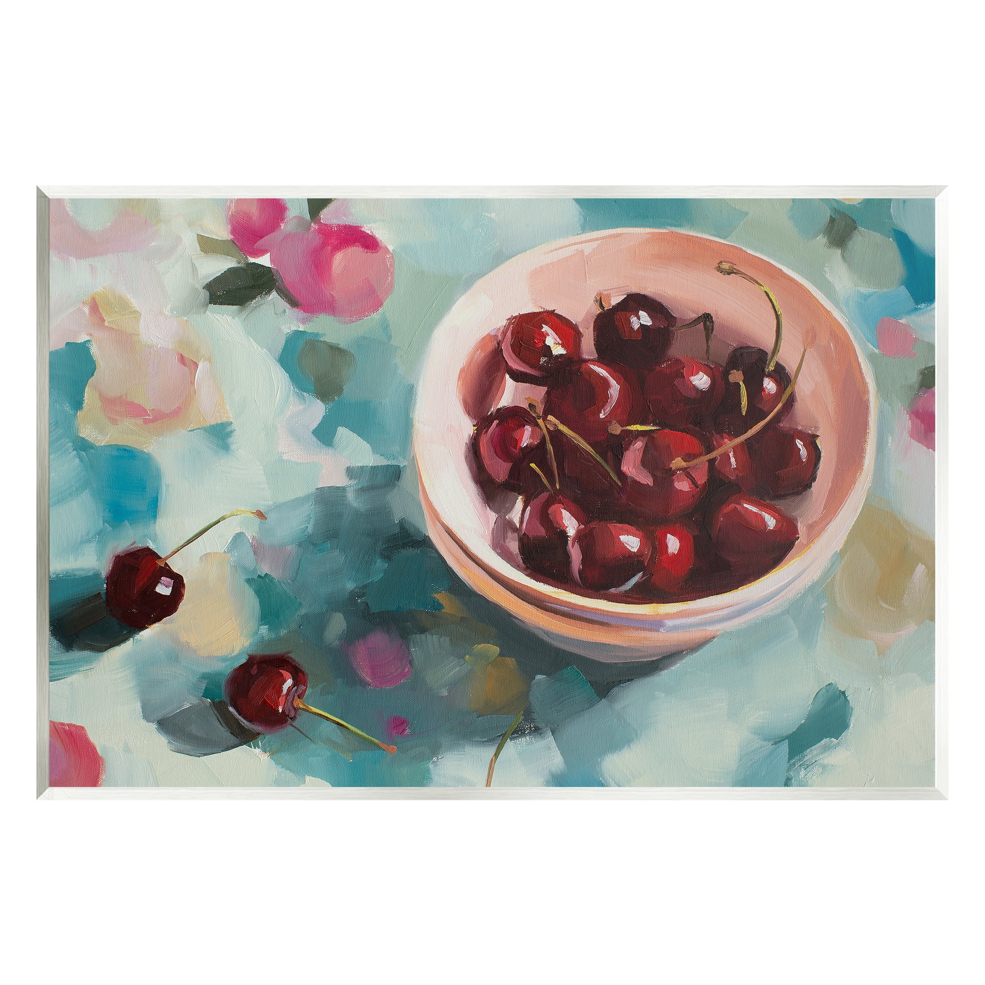 Stupell Industries Cherries Still Life Painting Food & Beverage Painting Unframed Art Print Wall Art, 19 x 13