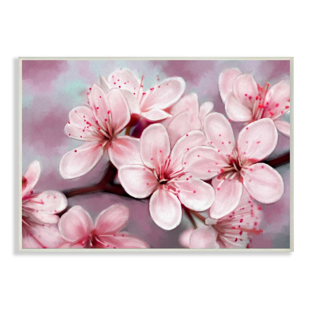 Stupell Industries Cherry Blossom Details Pink Floral Cluster Designed by Ziwei Li
