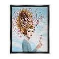 thumbnail image 1 of Stupell Industries Cherry Blossom Girl Botanical & Floral Painting Black Floater Framed Canvas Art Print Wall Art, 17 x 21, 1 of 10