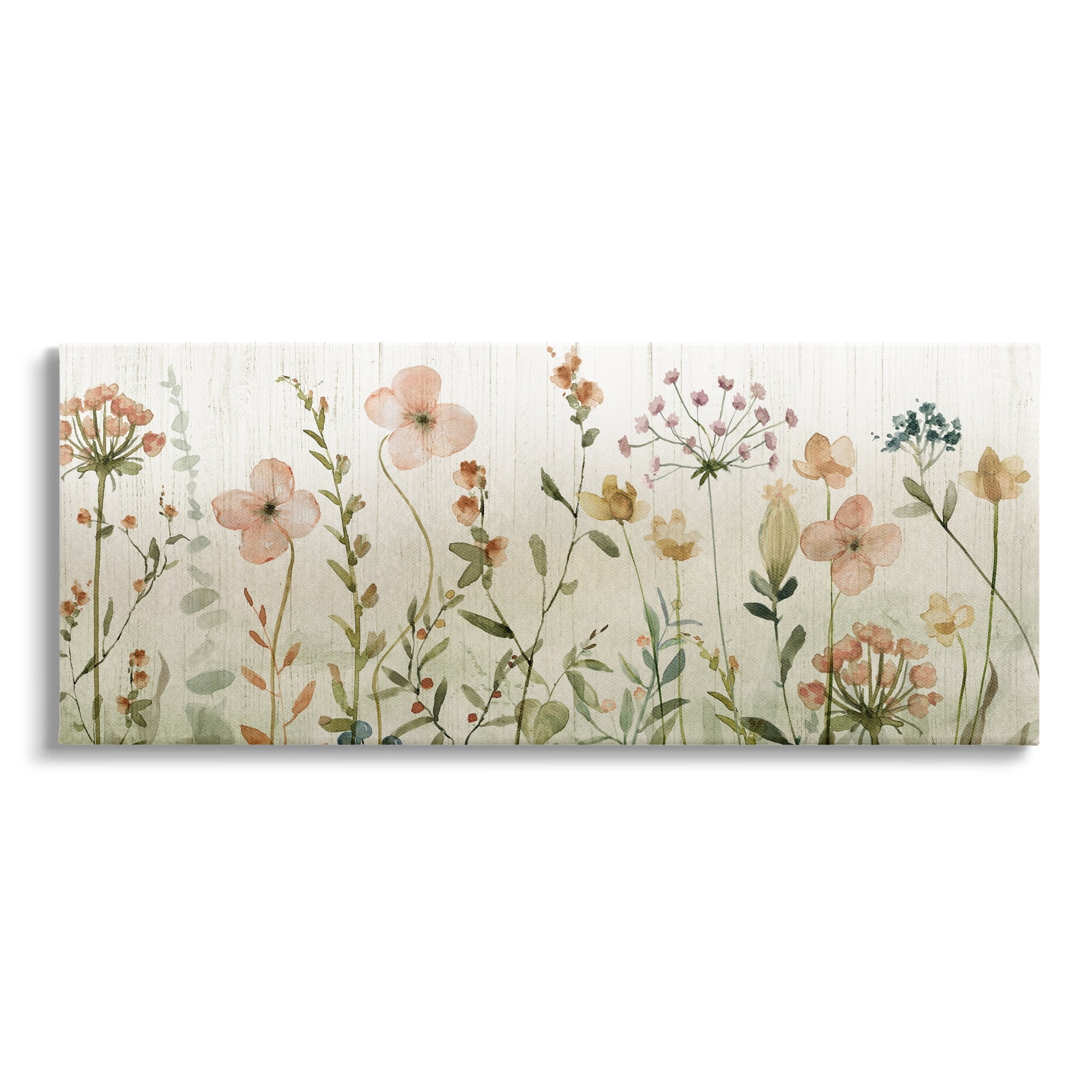 Stupell Industries Cherry Blossom & Herb Sprigs Botanical & Floral Painting Gallery Wrapped Canvas Print Wall Art