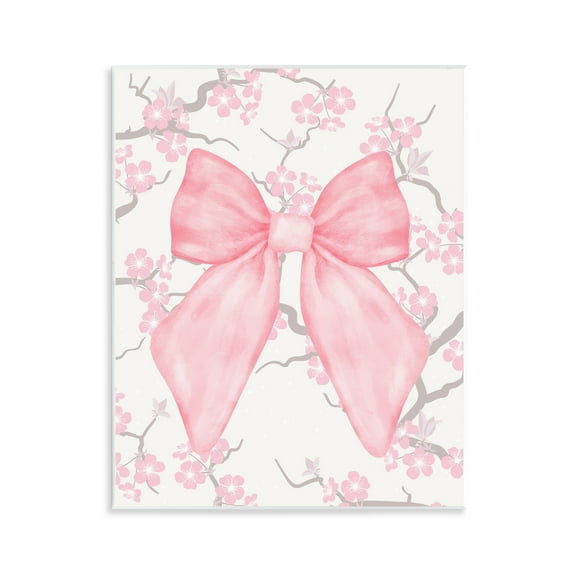 Stupell Industries Cherry Blossom & Ribbon Wall Plaque Art, design by Jesse Keith