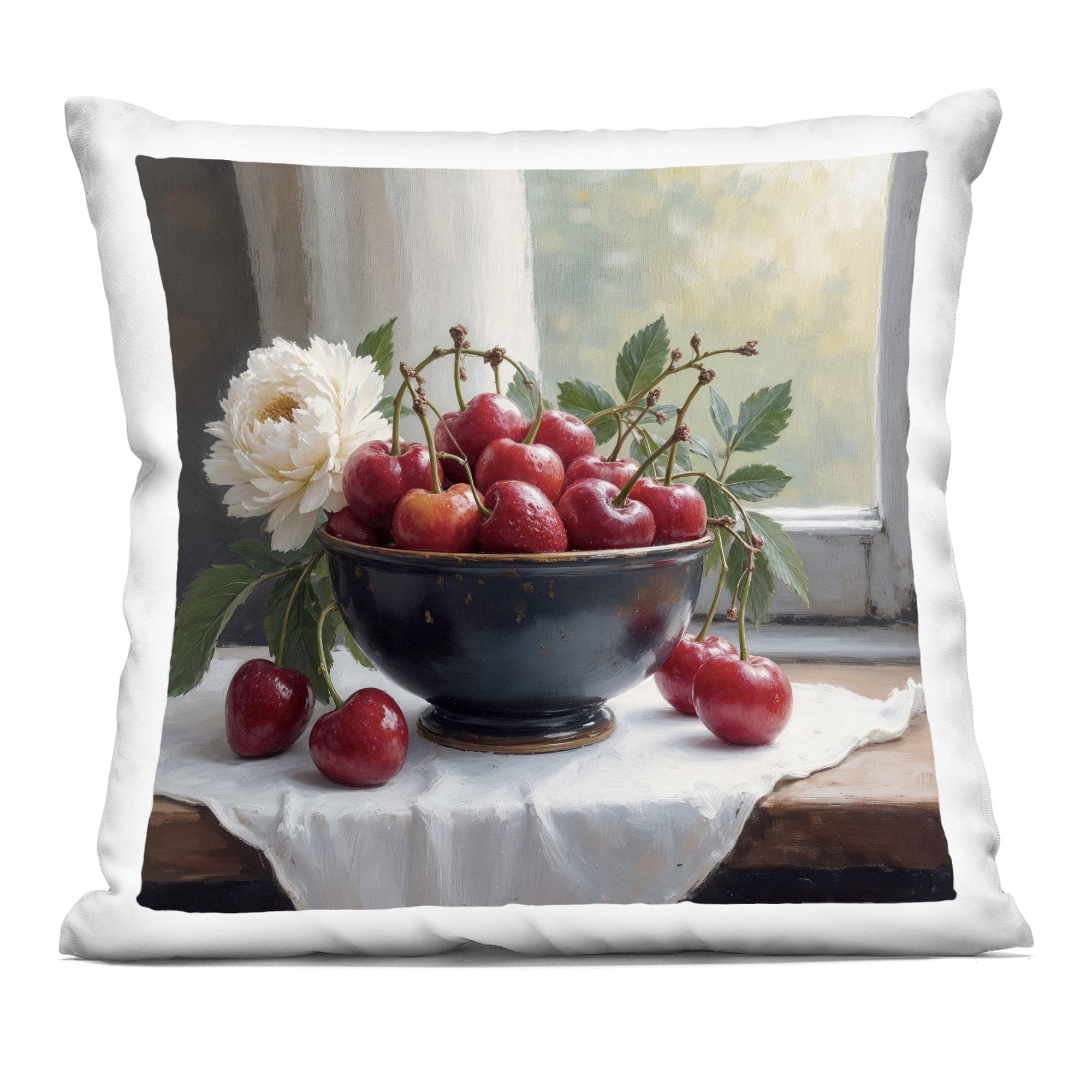 Stupell Industries Cherry & Blossom Still Life Decorative Printed Throw Pillow, design by Lettered and Lined