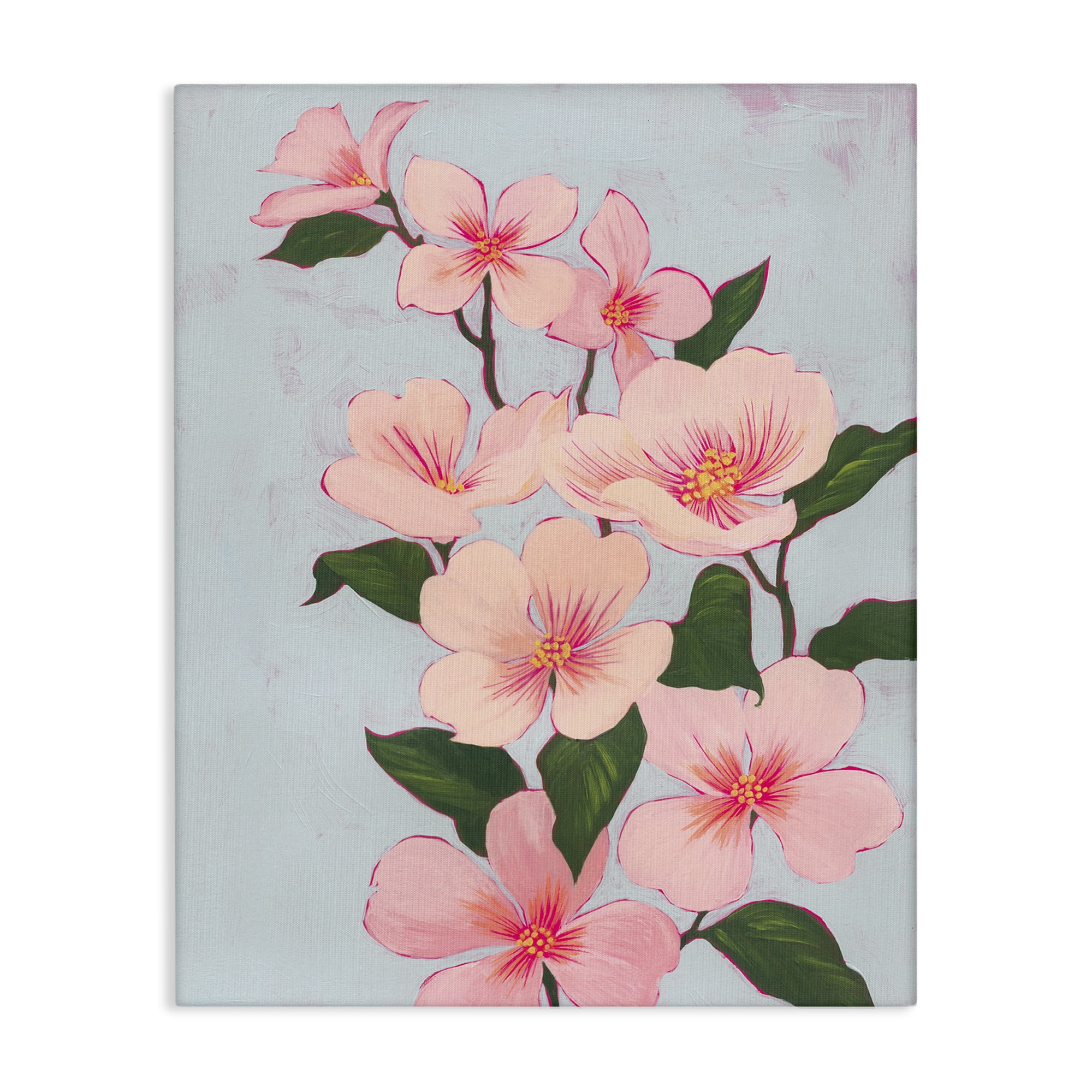 Stupell Industries Cherry Blossoms Vine Botanical & Floral Painting Gallery Wrapped Canvas Art Print Wall Art, 24 x 30