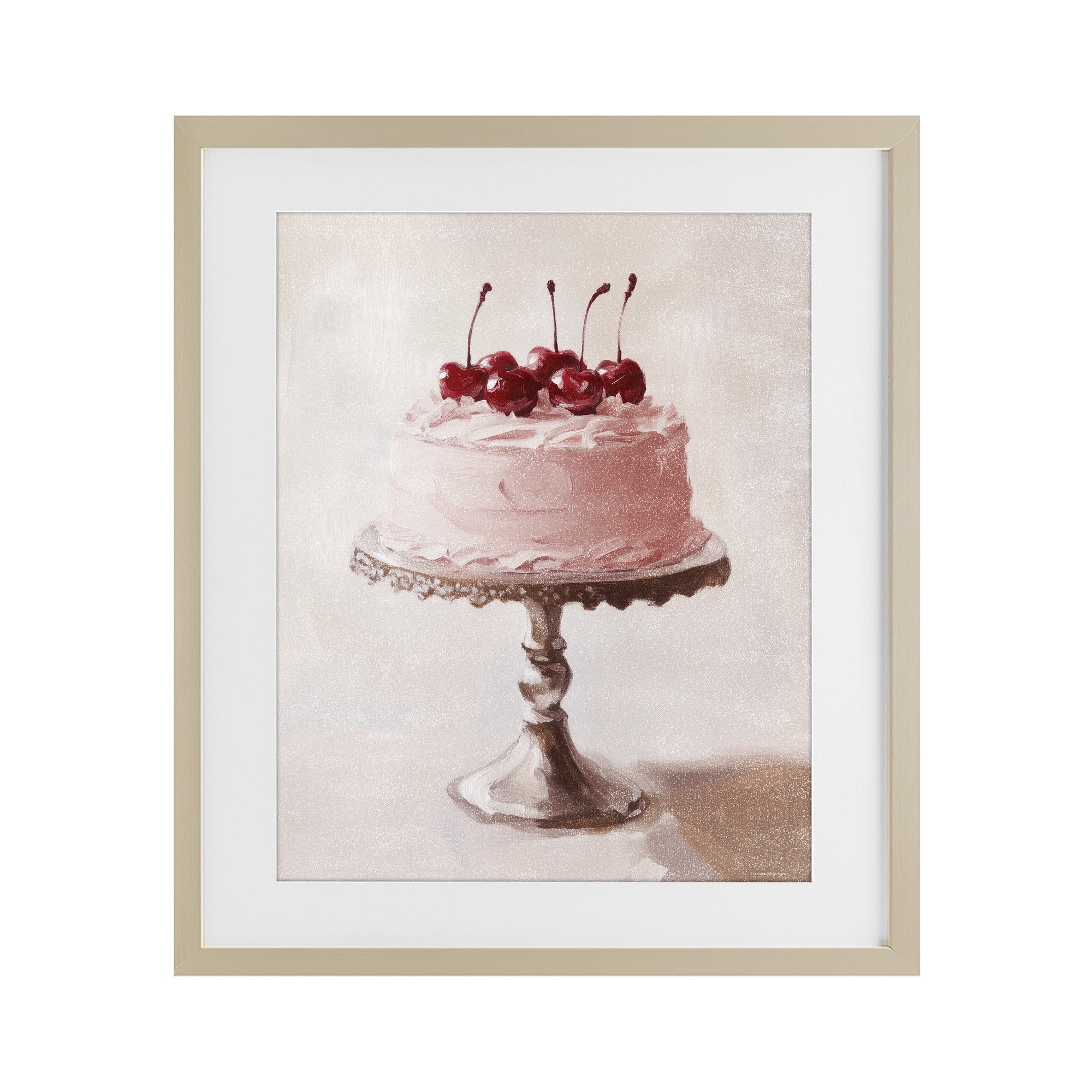 Stupell Industries Cherry Cake Delight Birch Framed Print Under Glass, design by Svetlana Aleynikova