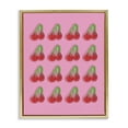 thumbnail image 1 of Stupell Industries Cottage Cherry Candy Pattern Gold Floating Frame Canvas Art, 17 x 21, by LISH Creative, 1 of 8
