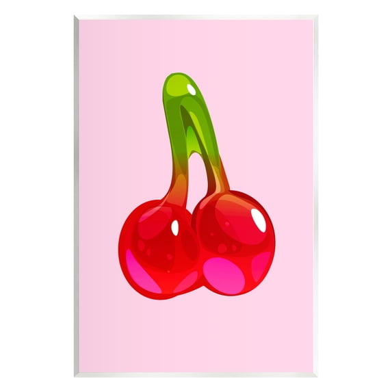 Stupell Industries Cherry Gummy Candy Food & Beverage Painting Unframed Art Print Wall Art, 13 x 19