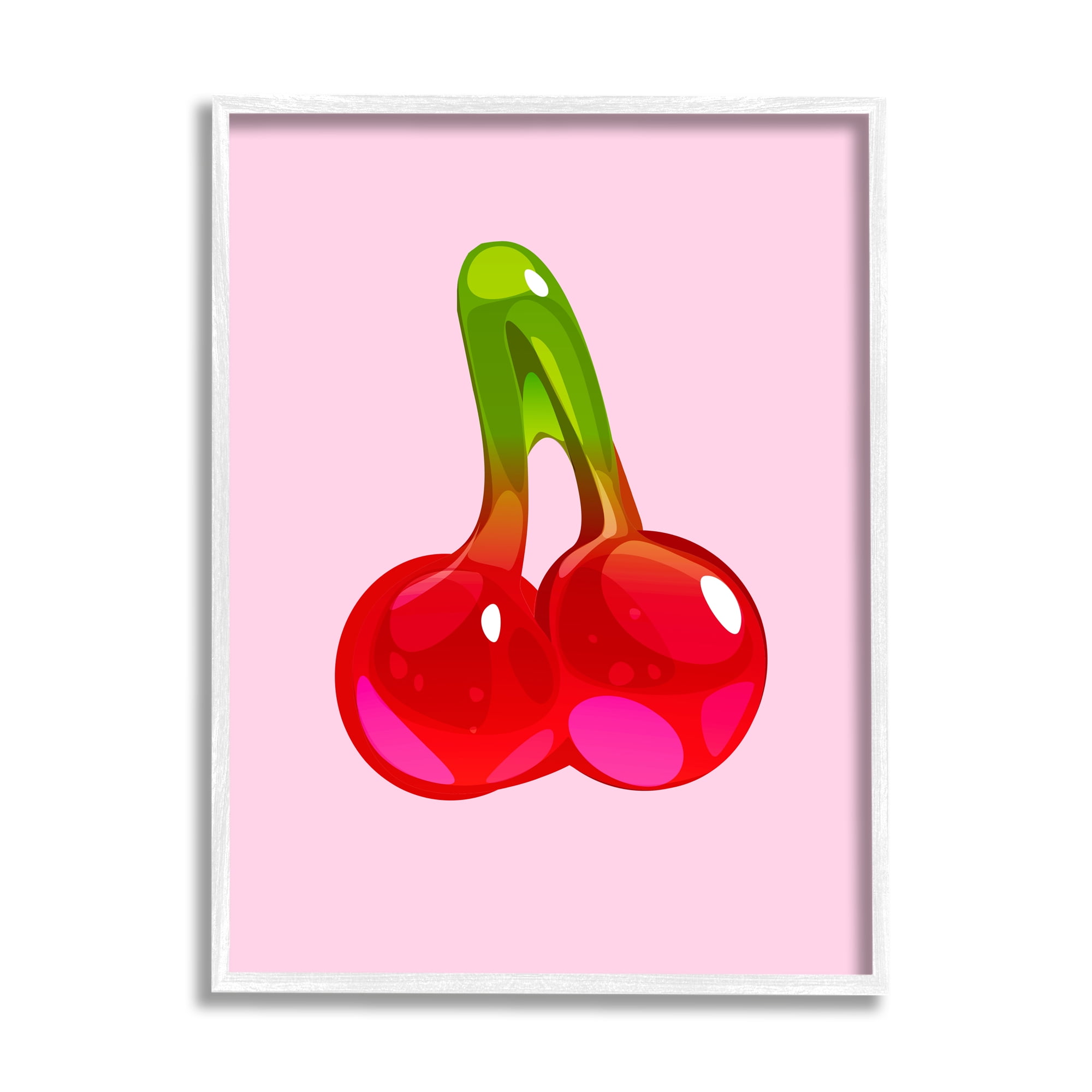 Stupell Industries Cherry Gummy Candy Food & Beverage Painting White Framed Art Print Wall Art, 24 x 30