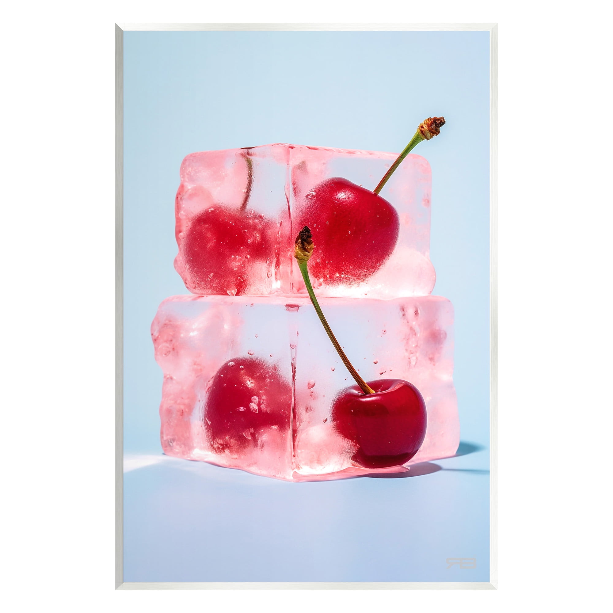 Stupell Industries Cherry Ice Cubes Food & Beverage Painting Unframed Art Print Wall Art, 13 x 19