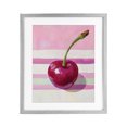 thumbnail image 1 of Stupell Industries Contemporary Cherry on Pink Stripes Gray Framed Print Under Glass, 13 x 16, by The Prints Vibe, 1 of 8