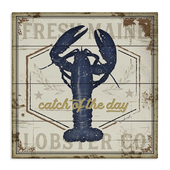 Stupell Industries Chesapeake Bay Lobster Animals Painting Wrapped Canvas Canvas Art Print Wall Art, 17 x 17