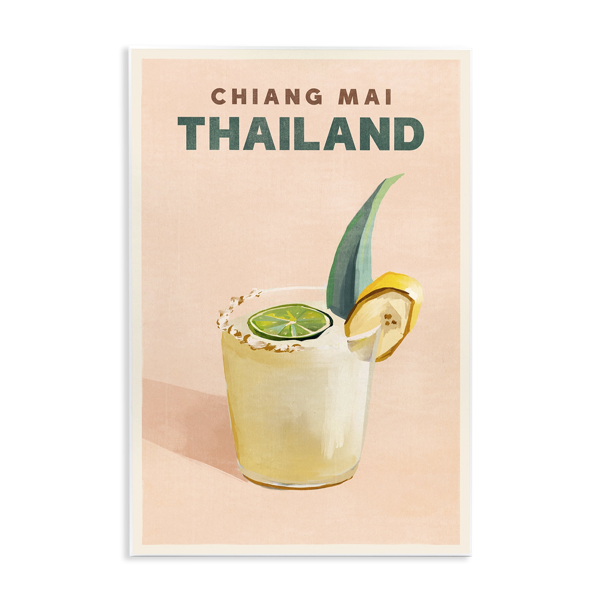 Stupell Industries Chiang Mai Thailand Cocktail Food & Beverage Painting Unframed Art Print Wall Art, 13 x 19