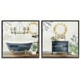 thumbnail image 1 of Stupell Industries Chic Bathroom Interior Still Life Bathtub Sink Plants, 17 x 17, Design by Kim Allen, 1 of 5