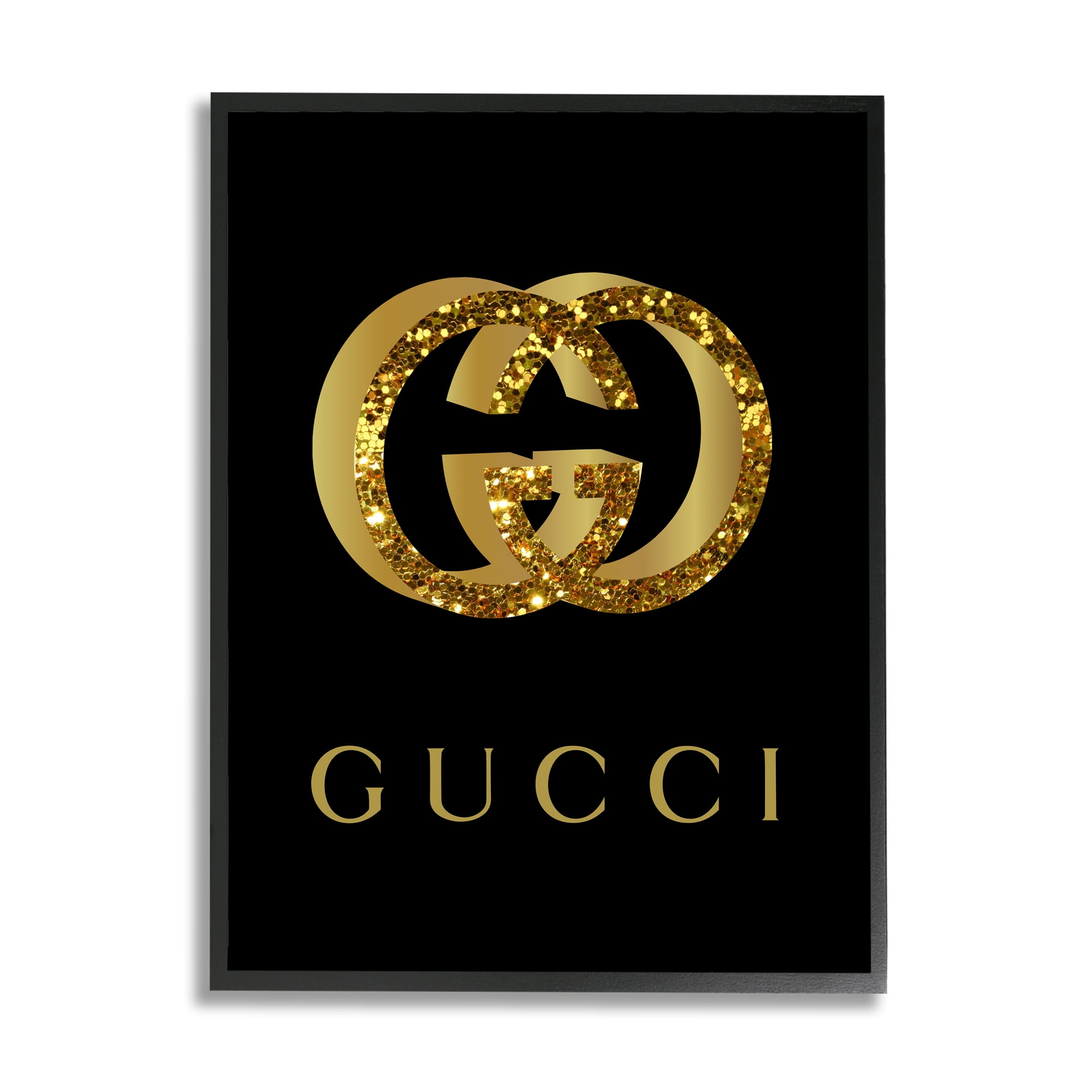 Stupell Industries Chic Black Fashion Symbol Typography Painting Black Framed Art Print Wall Art, 16 x 20