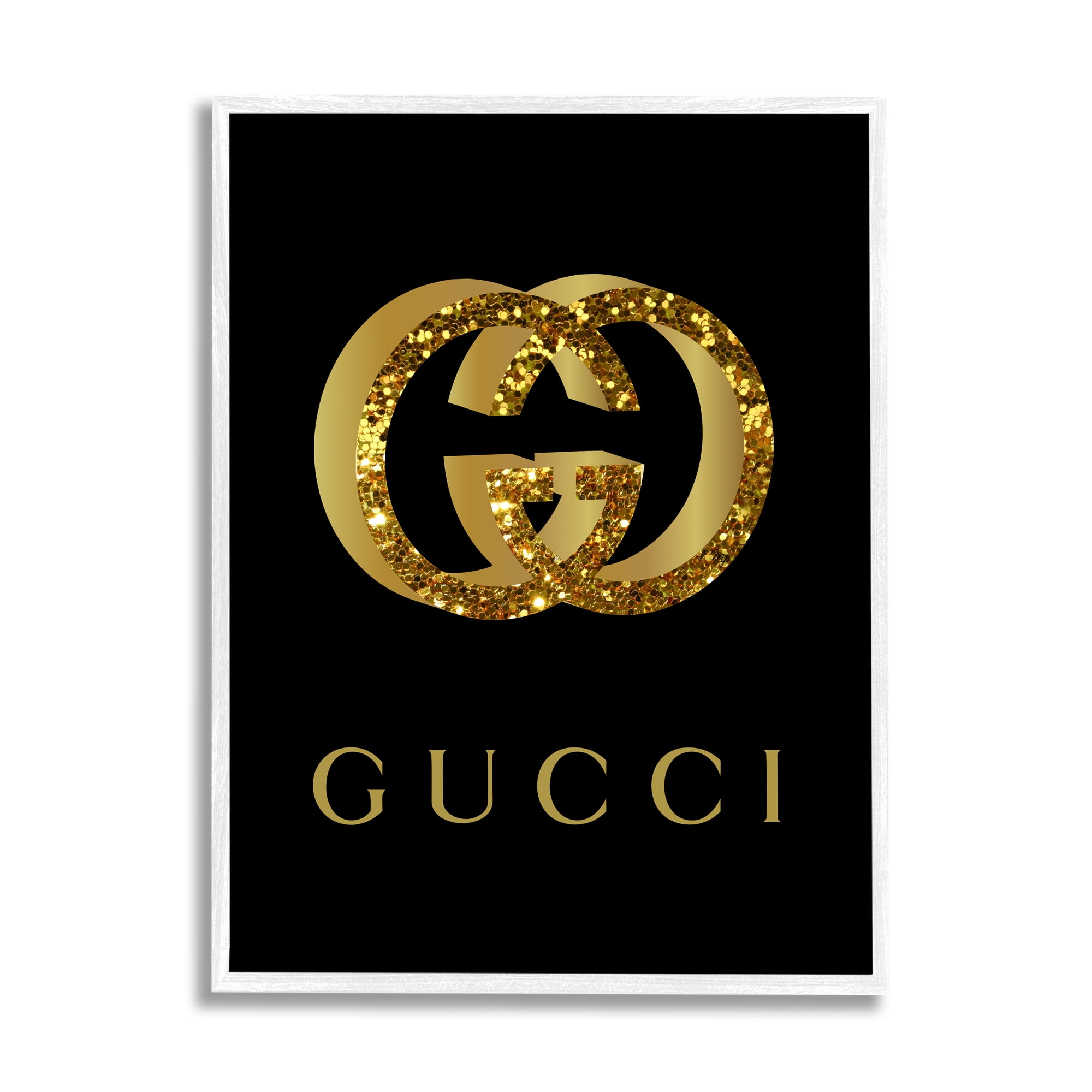 Stupell Industries Chic Black Fashion Symbol Typography Painting White Framed Art Print Wall Art, 16 x 20