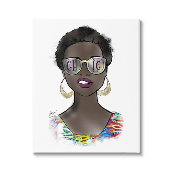Stupell Industries Chic Bold Fashion Girl Graphic Art Gallery Wrapped Canvas Print Wall Art, Design by Alison Petrie