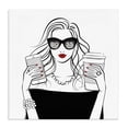 thumbnail image 1 of Stupell Industries Art Deco Chic Boss Morning Coffee Moment Canvas Art, 30 x 30, by Martina Pavlova, 1 of 8