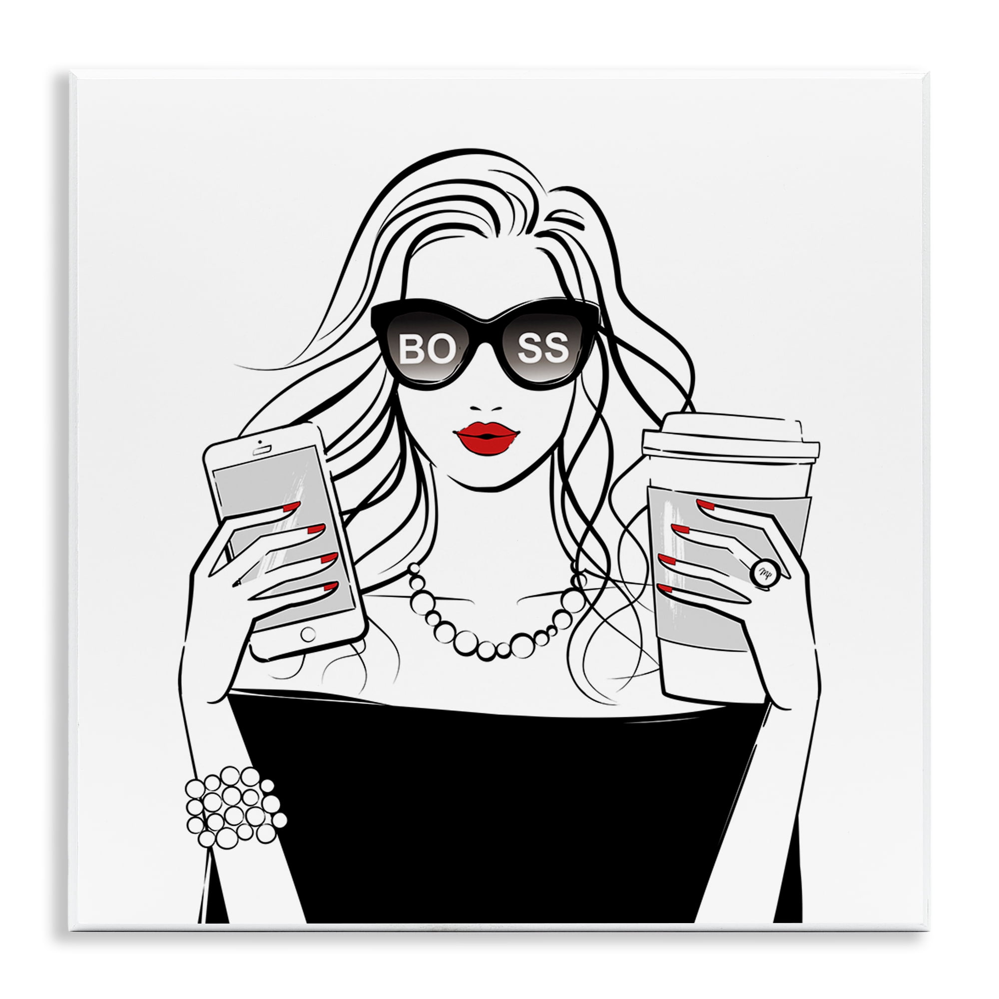 Stupell Industries Chic Boss Morning Coffee Moment Wall Plaque Art, design by Martina Pavlova