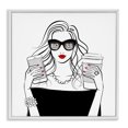 thumbnail image 1 of Stupell Industries Art Deco Chic Boss Morning Coffee Moment White Framed Giclee Art, 24 x 24, by Martina Pavlova, 1 of 8