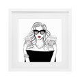 thumbnail image 1 of Stupell Industries Art Deco Chic Boss Morning Coffee Moment White Framed Print Under Glass, 13 x 13, by Martina Pavlova, 1 of 8