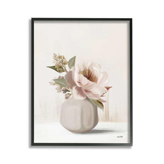 Stupell Industries Chic Bouquet in Vase Botanical & Floral Painting Black Framed Art Print Wall Art, 24 x 30
