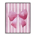 thumbnail image 1 of Stupell Industries Glam Chic Bow on Pink Stripes Black Framed Giclee Art, 11 x 14, by Camila Juncos, 1 of 8
