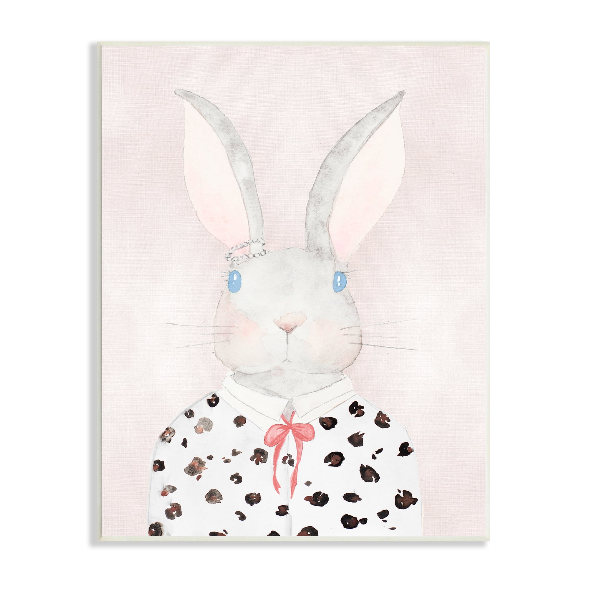 Stupell Industries Chic Bunny Rabbit Stylish Leopard Print Blouse, 13 x 19, Design by Nola James