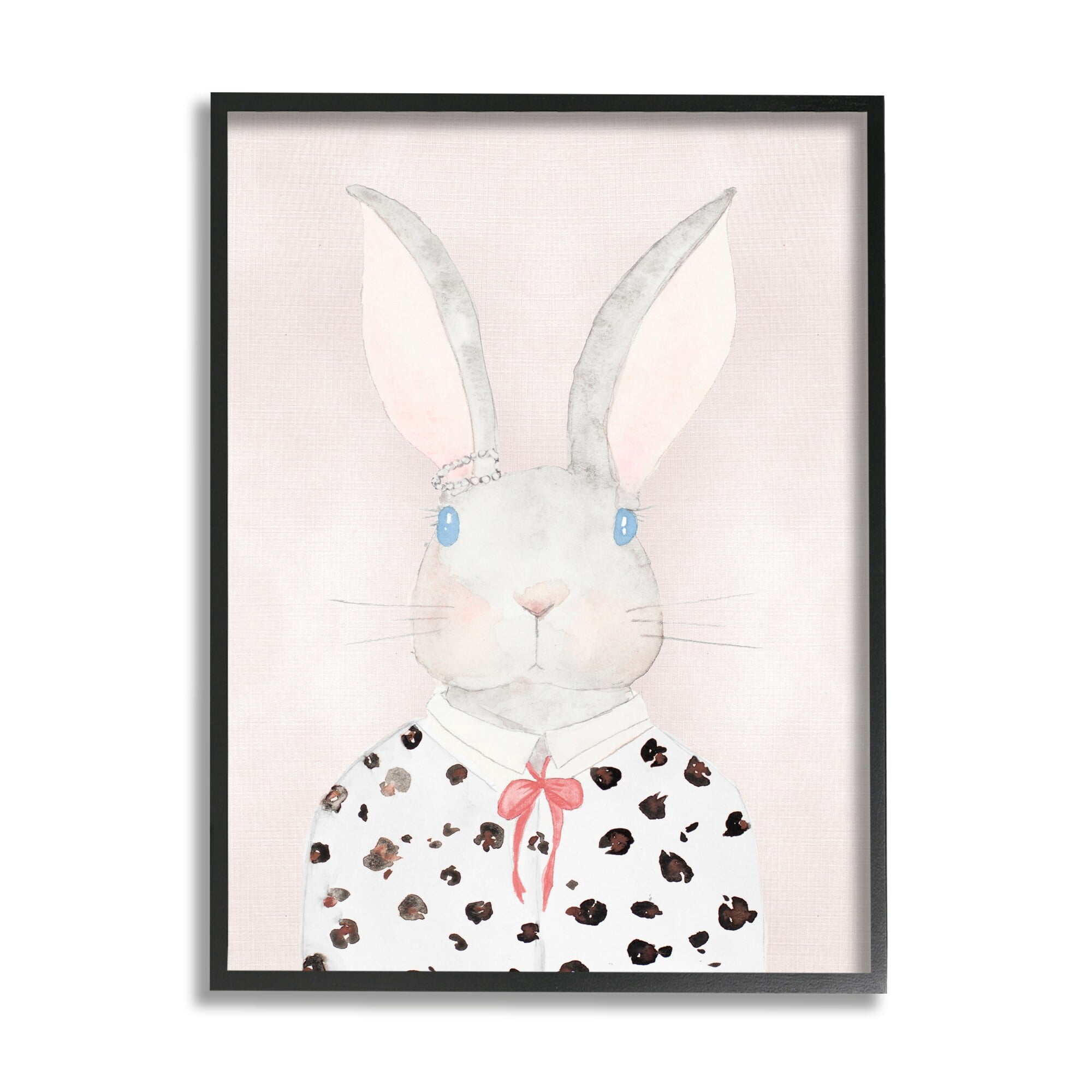 Stupell Industries Chic Bunny Rabbit Stylish Leopard Print Blouse, 16 x 20, Design by Nola James
