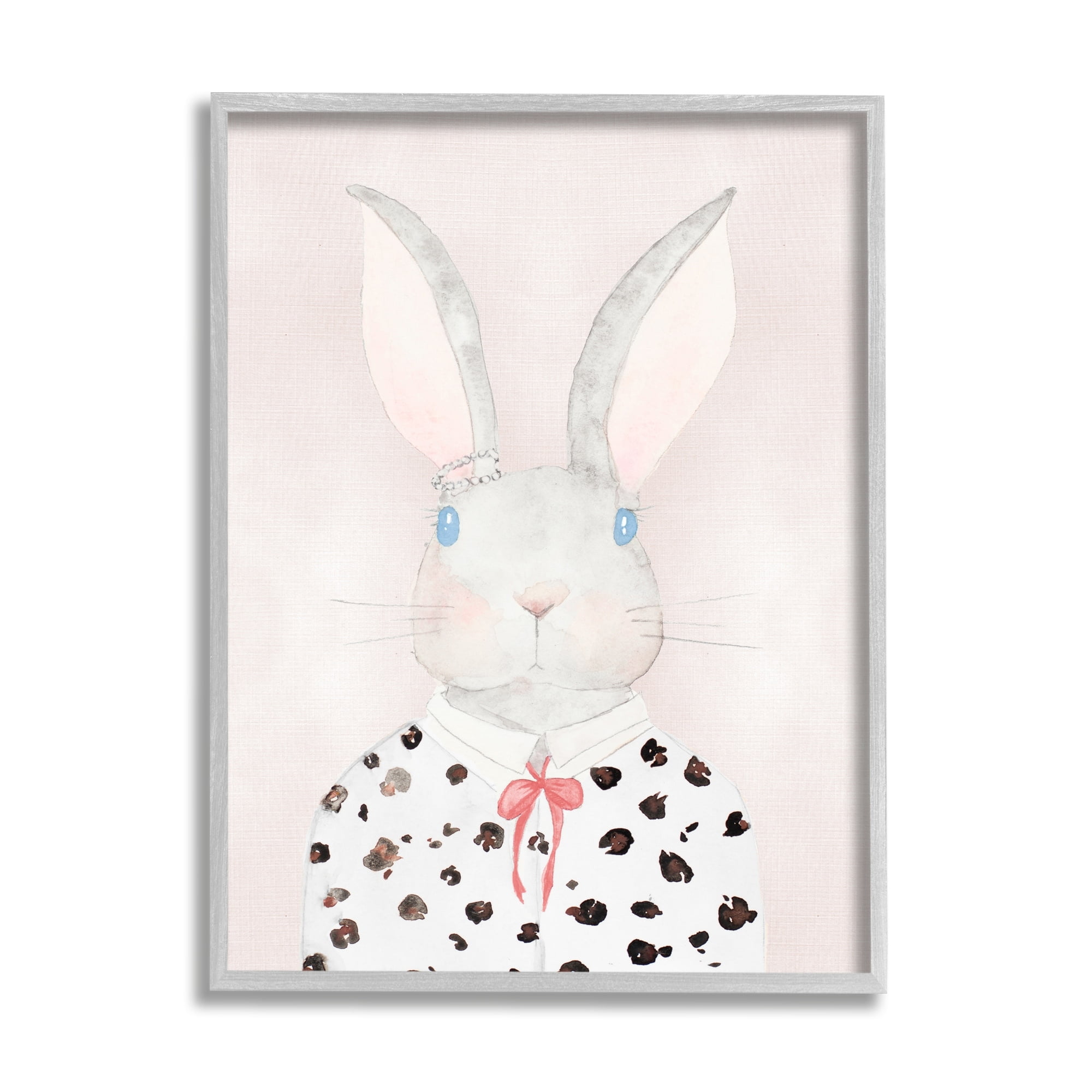 Stupell Industries Chic Bunny Rabbit Stylish Leopard Print Blouse, 16 x 20, Design by Nola James