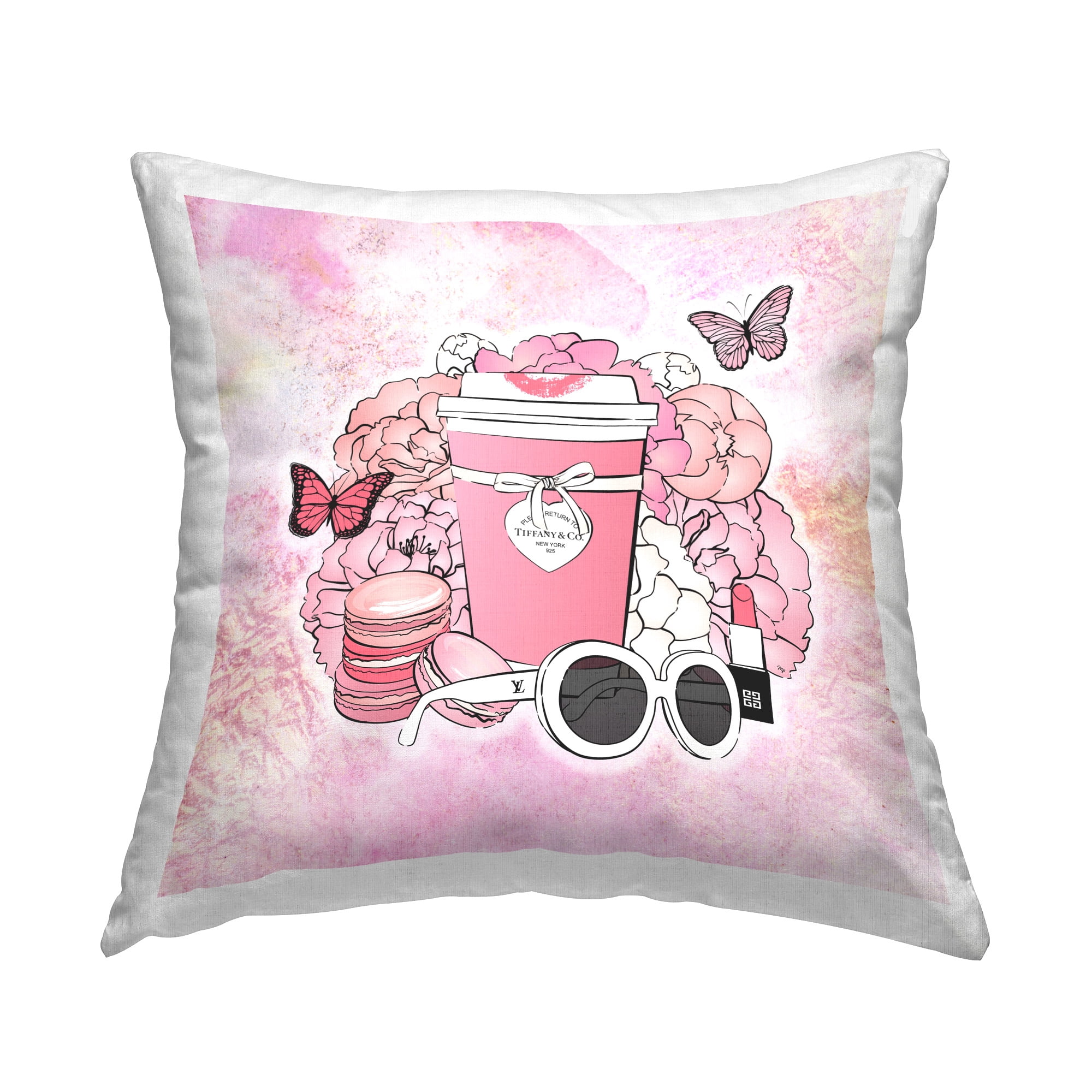 Stupell Industries Chic Coffee & Dessert Decorative Printed Throw Pillow Design by Martina Pavlova