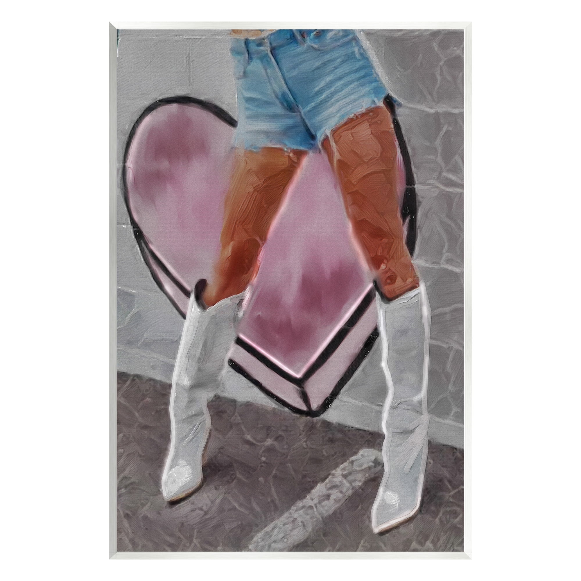 Stupell Industries Chic Cowgirl & Heart Beauty & Fashion Painting Unframed Art Print Wall Art, 10 x 15