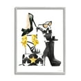 thumbnail image 1 of Stupell Industries Chic Fashion Accessory Arrangement Stacked Glam Shoes Glam Painting Gray Framed Art Print Wall Art, 24 x 30, Design by Mercedes Lopez Charro, 1 of 7