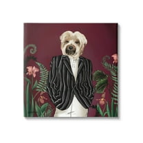 Stupell Industries Chic Fashion Dog Fancy Blazer Outfit Trendy Animal Graphic Art Gallery Wrapped Canvas Print Wall Art, Design by House of Rose