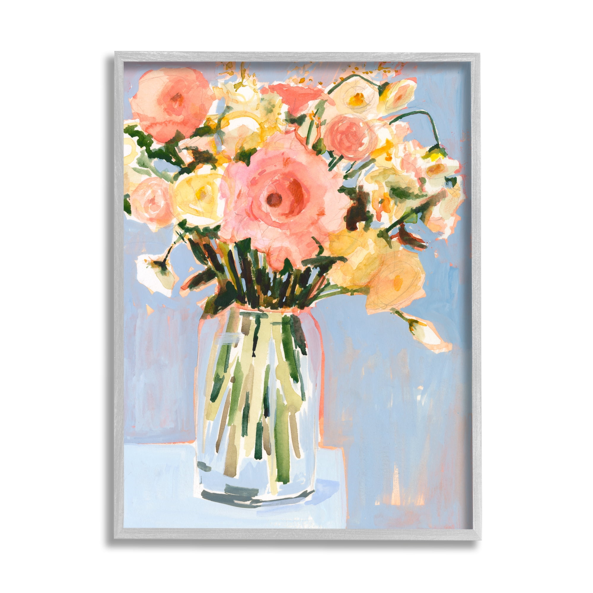 Stupell Industries Chic Floral Bouquet Pastel Spring Flowers Designed by Victoria Borges