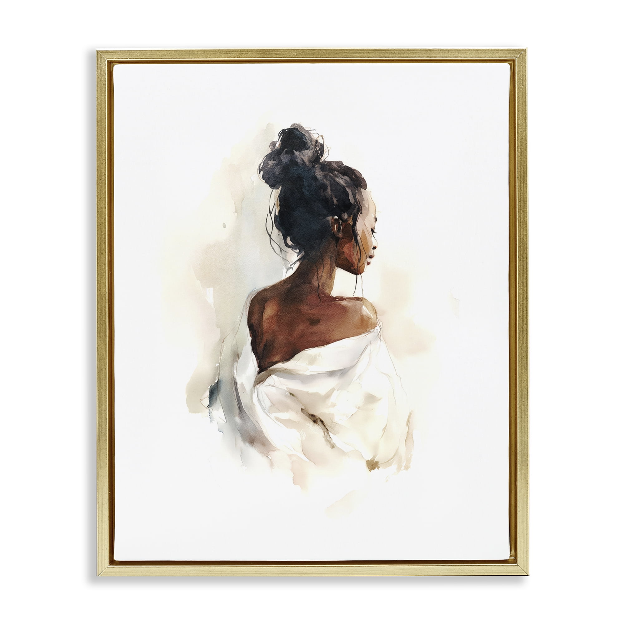 Stupell Industries Chic From Behind Gold Framed Floater Canvas Wall Art, design by Svetlana Aleynikova