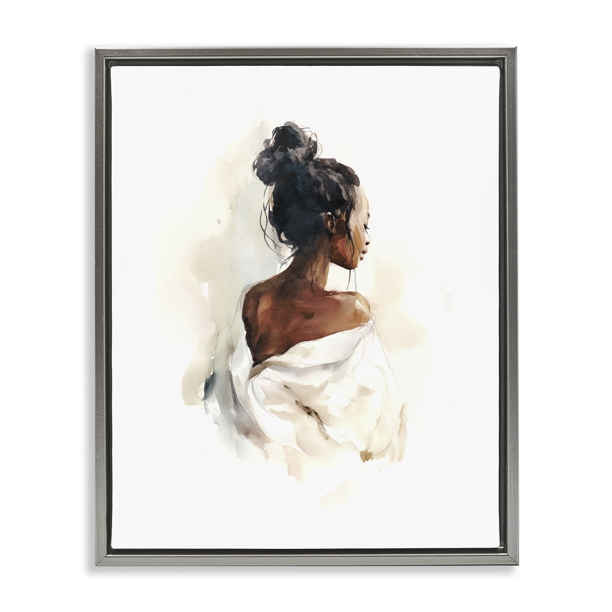 Stupell Industries Chic From Behind Gray Framed Floater Canvas Wall Art, design by Svetlana Aleynikova