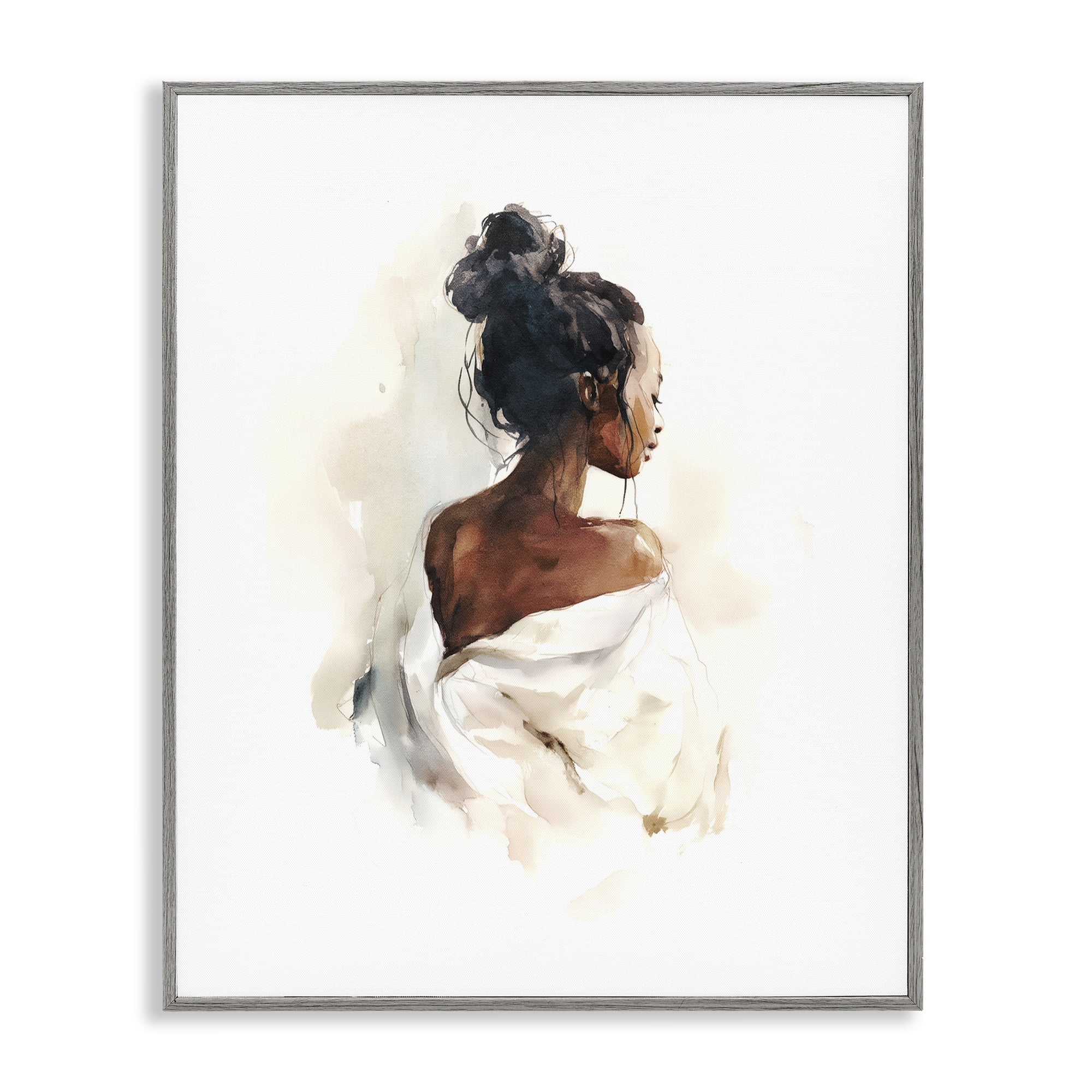 Stupell Industries Chic From Behind Gray Framed Giclee Art, design by Svetlana Aleynikova