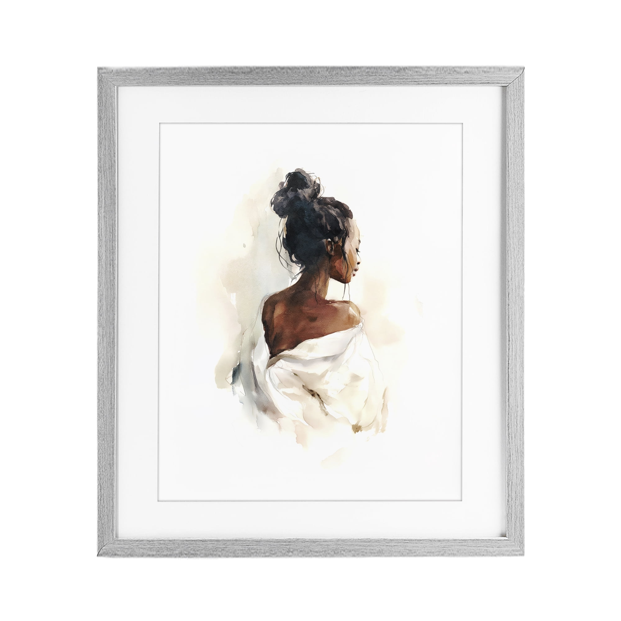 Stupell Industries Chic From Behind Gray Framed Print Under Glass, design by Svetlana Aleynikova