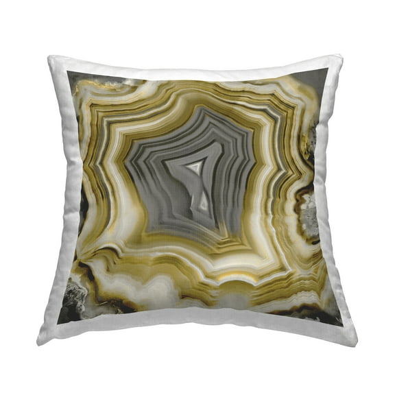 Stupell Industries Chic Geode Crystal Pattern Printed Throw Pillow Design by Danielle Carson