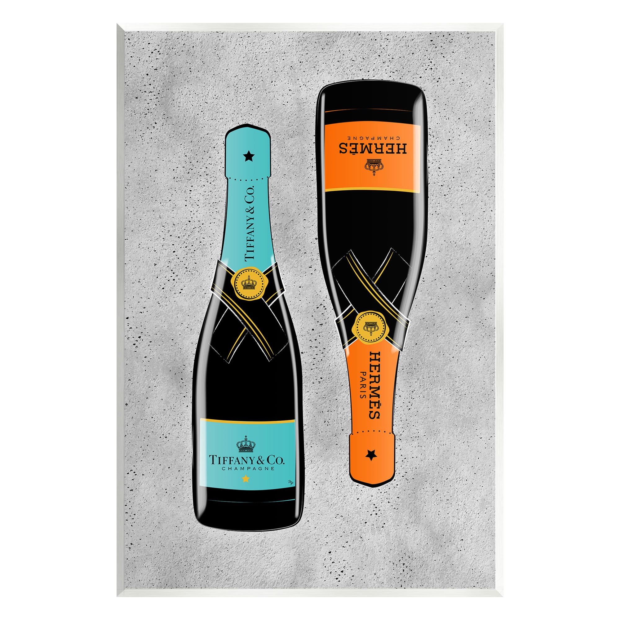 Stupell Industries Chic Glam Champagne Food & Beverage Painting Unframed Art Print Wall Art, 13 x 19