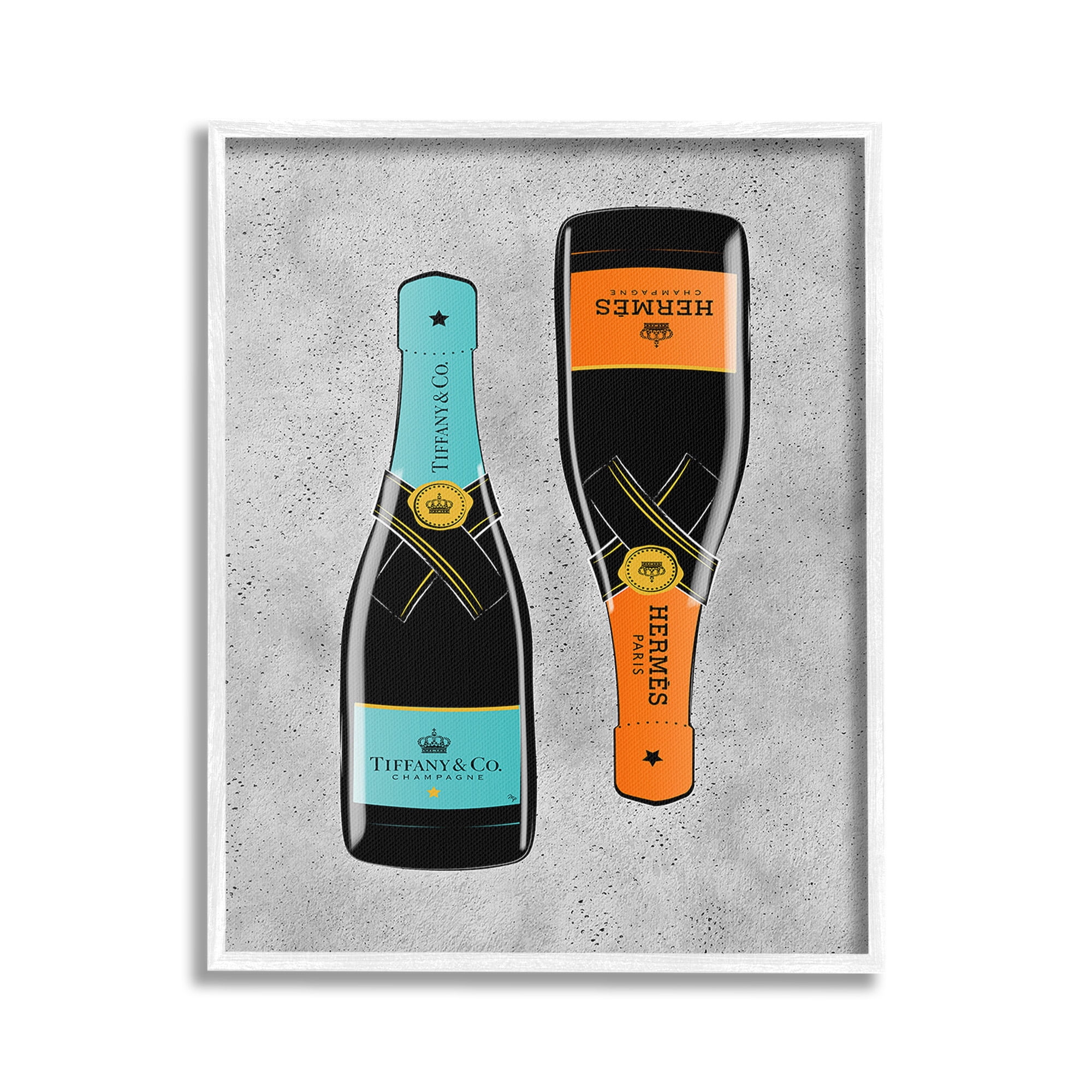 Stupell Industries Chic Glam Champagne Food & Beverage Painting White Framed Art Print Wall Art, 16 x 20